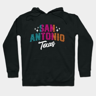 San Antonio Texas Retro Colors Hoodie